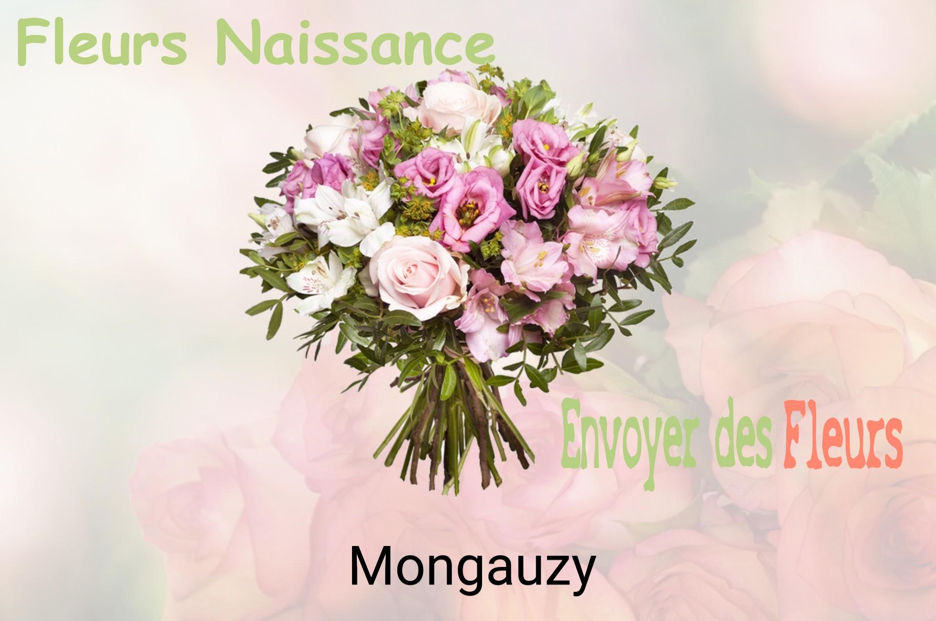 Bouquet de fleurs de naissance livré à Mongauzy